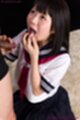 Araki mai holding spent cock licking cum from her fingers